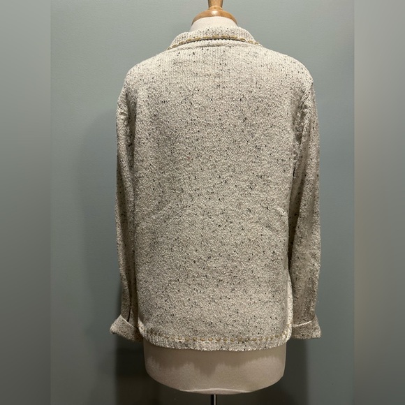 Crazy Horse Vintage Contrast Stitching Cabin core grandma button up cardigan L - Picture 8 of 15